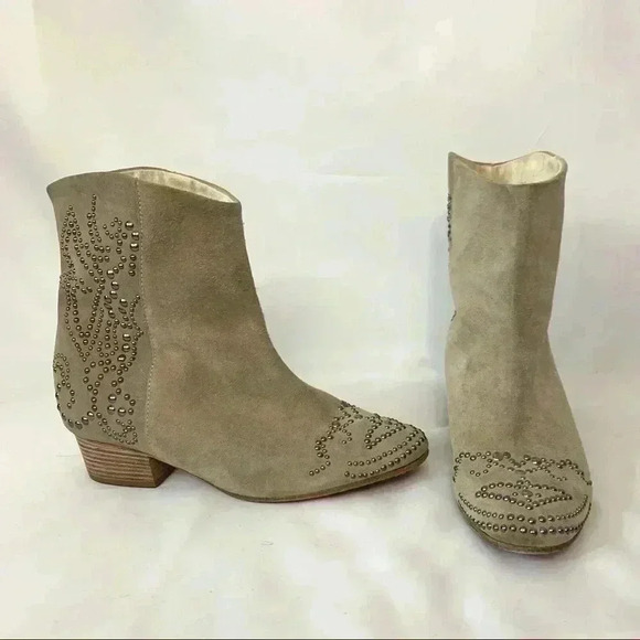 Serafini etoile tan suede boots with stud … - Picture 1 of 5
